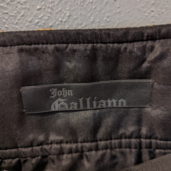 NWT John Galliano bronze shiny wrap skirt - Picture 5 of 7